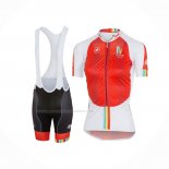 2017 Maillot Cyclisme Femme Castelli Rouge Blanc Manches Courtes Et Cuissard