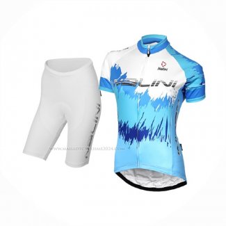 2017 Maillot Cyclisme Femme Nalini Sfiziosa Azur Manches Courtes Et Cuissard