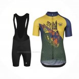 2020 Maillot Cyclisme Assos Fastlane Wyndymilla Jaune Vert Manches Courtes Et Cuissard