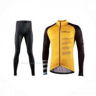 2021 Maillot Cyclisme Nalini Jaune Manches Longues Et Cuissard