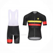 2021 Maillot Cyclisme Steep Rouge Jaune Manches Courtes Et Cuissard