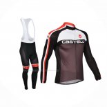 2013 Maillot Cyclisme Castelli Fuchsia Manches Longues Et Cuissard