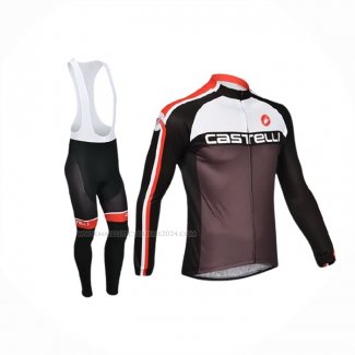 2013 Maillot Cyclisme Castelli Fuchsia Manches Longues Et Cuissard