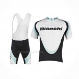 2017 Maillot Cyclisme Bianchi Blanc Manches Courtes Et Cuissard