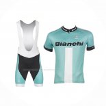 2017 Maillot Cyclisme Bianchi Vert Manches Courtes Et Cuissard