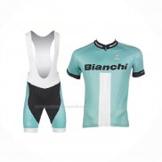 2017 Maillot Cyclisme Bianchi Vert Manches Courtes Et Cuissard