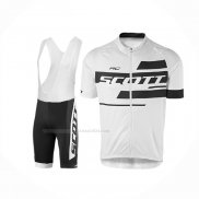 2017 Maillot Cyclisme Scott Blanc Manches Courtes Et Cuissard