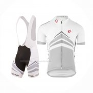 2018 Maillot Cyclisme Pearl Izumi Blanc Gris Manches Courtes Et Cuissard