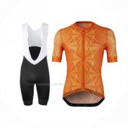 2020 Maillot Cyclisme Lecol Orange Manches Courtes Et Cuissard