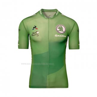 2020 Maillot Cyclisme Tour De France Vert Manches Courtes