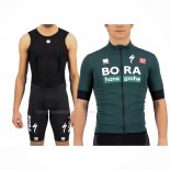 2021 Maillot Cyclisme Bora-Hansgrone Vert Manches Courtes Et Cuissard