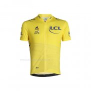 2021 Maillot Cyclisme Tour De France Jaune Manches Courtes