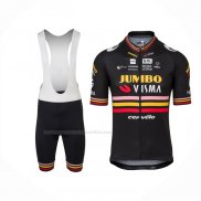 2023 Maillot Cyclisme Jumbo Visma Noir Manches Courtes Et Cuissard