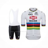 2024 Maillot Cyclisme Alpecin Deceuninck Blanc Manches Courtes Et Cuissard